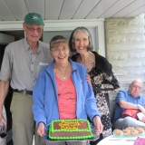 Shirley with hosts Bernie and Susan