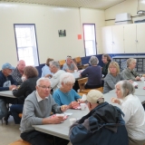 Everyone enjoying some great food.